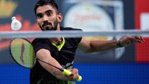 Srikanth Kidambi of India in action in his match.(REUTERS) Srikanth Kidambi of India in action in his match.(REUTERS)