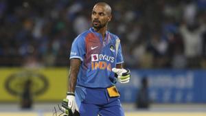 India's Shikhar Dhawan in action.(AP) India's Shikhar Dhawan in action.(AP)