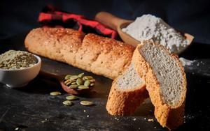I recently discovered a gem at Breach Candy, Mer Konfekt. They make vegetarian breads without any maida. Seen here is their Jowar Shingoda Baguette. I recently discovered a gem at Breach Candy, Mer Konfekt. They make vegetarian breads without any maida. Seen here is their Jowar Shingoda Baguette.