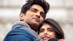 Sushant Singh Rajput and Sanjana Sanghi in a still from Dil Bechara. Sushant Singh Rajput and Sanjana Sanghi in a still from Dil Bechara.