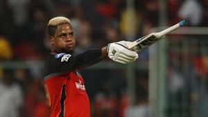 File photo of Royal Challengers Bangalore's Shimron Hetmyer.(AP) File photo of Royal Challengers Bangalore's Shimron Hetmyer.(AP)
