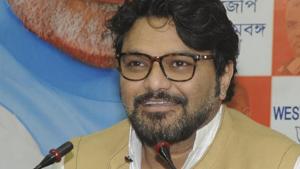 Union Minister Babul Supriyo on Saturday dubbed AIMIM chief Asaduddin Owaisi as ‘second Zakir Naik’ for demanding the restoration of Babri mosque in Ayodhya.(Samir Jana/HT File Photo) Union Minister Babul Supriyo on Saturday dubbed AIMIM chief Asaduddin Owaisi as ‘second Zakir Naik’ for demanding the restoration of Babri mosque in Ayodhya.(Samir Jana/HT File Photo)