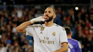 Karim Benzema celebrates scoring a goal for Real Madrid.(REUTERS) Karim Benzema celebrates scoring a goal for Real Madrid.(REUTERS)