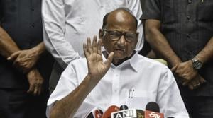 The NCP supremo has called a meeting of the party’s core committee on Sunday evening in Pune where he is likely to discuss the current political scenario.(Anshuman Poyrekar/HT Photo) The NCP supremo has called a meeting of the party’s core committee on Sunday evening in Pune where he is likely to discuss the current political scenario.(Anshuman Poyrekar/HT Photo)