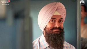 Aamir Khan as Laal Singh Chaddha in the first official look of the film.