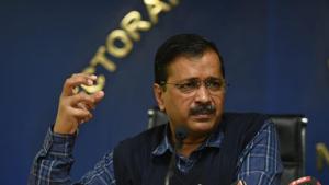 Chief minister Arvind Kejriwal address a press conference on Monday in New Delhi(Sonu Mehta/ HT photo) Chief minister Arvind Kejriwal address a press conference on Monday in New Delhi(Sonu Mehta/ HT photo)