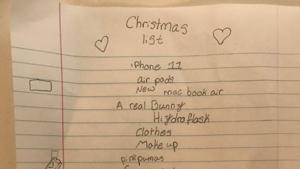 Not to forget, she sneaked in a demand for cash gift of $4000 too.(Twitter/a_johnson412) Not to forget, she sneaked in a demand for cash gift of $4000 too.(Twitter/a_johnson412)