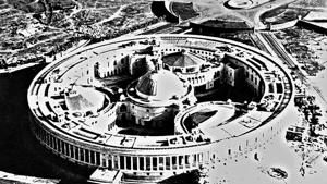 One of the earliest available images of the Parliament House, clicked in 1931.(Alamy stock photo) One of the earliest available images of the Parliament House, clicked in 1931.(Alamy stock photo)