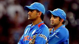 MS Dhoni and Gautam Gambhir.(Getty Images) MS Dhoni and Gautam Gambhir.(Getty Images)