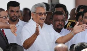 Gotabaya ran a strongly Sinhala nationalist campaign, and his promises of security resonated with Sinhala voters, who remembered the key role Gotabaya played as defence secretary in the 2009 military victory over the separatist Tamil Tigers(AP) Gotabaya ran a strongly Sinhala nationalist campaign, and his promises of security resonated with Sinhala voters, who remembered the key role Gotabaya played as defence secretary in the 2009 military victory over the separatist Tamil Tigers(AP)