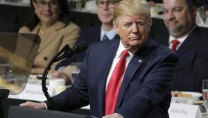 US president Donald Trump responded to House Speaker Nancy Pelosi’s remarks in a Sunday interview that he could “come right before the committee and talk ... or he could do it in writing”(AP File Photo) US president Donald Trump responded to House Speaker Nancy Pelosi’s remarks in a Sunday interview that he could “come right before the committee and talk ... or he could do it in writing”(AP File Photo)