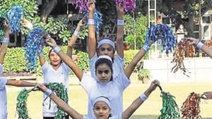 Display of athletic skills at Saint Soldier school.(HT) Display of athletic skills at Saint Soldier school.(HT)