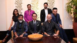 Sitting (L-R): Rajay Singh (film director), Chairman of PETRONAS Energy (India) Private Limited, Rizan Ismail and Rajesh Mapuskar (film director). Standing (L-R): Actors Shruty Menon , Rupesh Tillu , Rahul Pethe and Umang Vyes.(Petronas) Sitting (L-R): Rajay Singh (film director), Chairman of PETRONAS Energy (India) Private Limited, Rizan Ismail and Rajesh Mapuskar (film director). Standing (L-R): Actors Shruty Menon , Rupesh Tillu , Rahul Pethe and Umang Vyes.(Petronas)