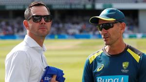 File image of former Australia captain Ricky Ponting and current head coach Justin Langer.(Action Images via Reuters) File image of former Australia captain Ricky Ponting and current head coach Justin Langer.(Action Images via Reuters)