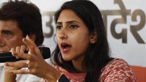 Aditi Singh is all set to marry the Nawanshahr MLA on November 21 in New Delhi.(Subhankar Chakraborty/HT PHOTO) Aditi Singh is all set to marry the Nawanshahr MLA on November 21 in New Delhi.(Subhankar Chakraborty/HT PHOTO)