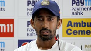 A file photo of Wriddhiman Saha.(ANI) A file photo of Wriddhiman Saha.(ANI)
