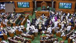 Opposition members protest in the Lok Sabha during the Winter Session of Parliament in New Delhi.(file photo: PTI) Opposition members protest in the Lok Sabha during the Winter Session of Parliament in New Delhi.(file photo: PTI)