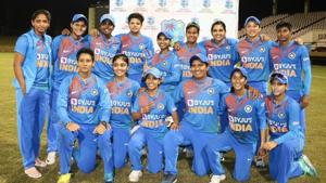 Off-spinner Anuja Patil was the pick of the Indian bowlers as she picked two wickets by conceding just three runs in her three overs(Twitter) Off-spinner Anuja Patil was the pick of the Indian bowlers as she picked two wickets by conceding just three runs in her three overs(Twitter)