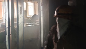 A firefighter at the Sales Tax Office at Delhi’s ITO where a fire broke out on Thursday morning.(HT Photo) A firefighter at the Sales Tax Office at Delhi’s ITO where a fire broke out on Thursday morning.(HT Photo)