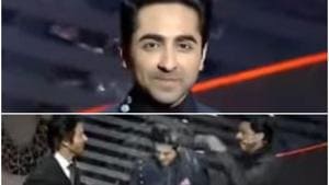 Shah Rukh Khan and Shahid Kapoor grill Ayushmann Khurrana in this throwback video.(YouTube) Shah Rukh Khan and Shahid Kapoor grill Ayushmann Khurrana in this throwback video.(YouTube)