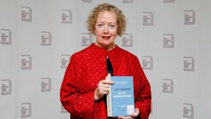 US-born British novelist Lucy Ellmann poses with her book Ducks, Newburyport during the photo call for the authors shortlisted for the 2019 Booker Prize for Fiction at Southbank Centre in London on October 13, 2019(PHOTO: AFP) US-born British novelist Lucy Ellmann poses with her book Ducks, Newburyport during the photo call for the authors shortlisted for the 2019 Booker Prize for Fiction at Southbank Centre in London on October 13, 2019(PHOTO: AFP)