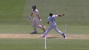 Naseem Shah overstepped(Screengrab) Naseem Shah overstepped(Screengrab)
