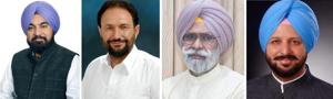 From left: MLAs Hardial Singh Kamboj (Rajpura), Madan Lal Jalalpur (Ghanaur), Rajinder Singh (Samana) and Nirmal Singh (Shutrana).(HT PHOTO) From left: MLAs Hardial Singh Kamboj (Rajpura), Madan Lal Jalalpur (Ghanaur), Rajinder Singh (Samana) and Nirmal Singh (Shutrana).(HT PHOTO)