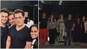 Salman Khan celebrated Helen’s birthday with family.(Varinder Chawla) Salman Khan celebrated Helen’s birthday with family.(Varinder Chawla)