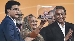 Bangladeshi Prime Minister Sheikh Hasina with BCCI President Sourav Ganguly.(PTI) Bangladeshi Prime Minister Sheikh Hasina with BCCI President Sourav Ganguly.(PTI)