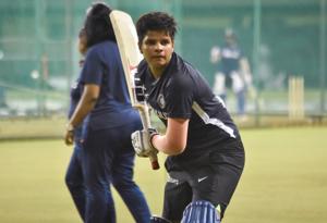 Shafali made her T20 debut in women’s cricket in an India vs South Africa match in Surat in September 2019.(AFP) Shafali made her T20 debut in women’s cricket in an India vs South Africa match in Surat in September 2019.(AFP)