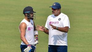 Indian captain Virat Kohli with head coach Ravi Shastri(PTI) Indian captain Virat Kohli with head coach Ravi Shastri(PTI)