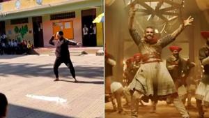 Woman dancing on Malhari song from Ranveer Singh-starrer Bajirao Mastani.(Screengrab) Woman dancing on Malhari song from Ranveer Singh-starrer Bajirao Mastani.(Screengrab)