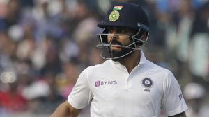 India's Virat Kohli takes a run during the second day of the second test cricket match between India and Bangladesh.(AP) India's Virat Kohli takes a run during the second day of the second test cricket match between India and Bangladesh.(AP)