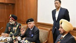 Senior Advisor to Punjab Chief Minister Lt Gen (Retd) T S Shergill addressing media on Saturday in Chandigarh.(ANI) Senior Advisor to Punjab Chief Minister Lt Gen (Retd) T S Shergill addressing media on Saturday in Chandigarh.(ANI)