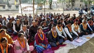 At least 37 of the protesting teachers are on an indefinite hunger strike from November 15. (Representational image)(HT file) At least 37 of the protesting teachers are on an indefinite hunger strike from November 15. (Representational image)(HT file)