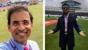 Harsha Bhogle and Sanjay Manjrekar.(Twitter/HT Collage) Harsha Bhogle and Sanjay Manjrekar.(Twitter/HT Collage)
