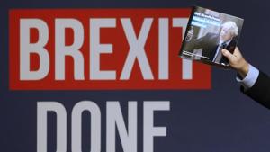 Britain's Prime Minister Boris Johnson holds the Conservative Party's Manifesto for the General Election campaign, in Telford, England.(Photo: AP) Britain's Prime Minister Boris Johnson holds the Conservative Party's Manifesto for the General Election campaign, in Telford, England.(Photo: AP)