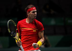 Rafael Nadal celebrates during his match against Britian's Dan Evans.(REUTERS) Rafael Nadal celebrates during his match against Britian's Dan Evans.(REUTERS)