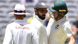 A file photo of India's captain Virat Kohli (C) and Australia's captain Tim Paine.(REUTERS) A file photo of India's captain Virat Kohli (C) and Australia's captain Tim Paine.(REUTERS)