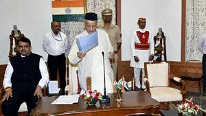 The Sena, NCP and Congress had urged the top court to direct Governor Koshyari to conduct a floor test and let chief minister Devendra Fadnavis prove majority on the floor of the House on Sunday itself. (ANI Photo) The Sena, NCP and Congress had urged the top court to direct Governor Koshyari to conduct a floor test and let chief minister Devendra Fadnavis prove majority on the floor of the House on Sunday itself. (ANI Photo)