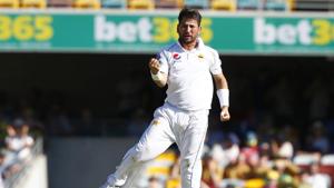 Pakistan's Yasir Shah celebrates(AP) Pakistan's Yasir Shah celebrates(AP)
