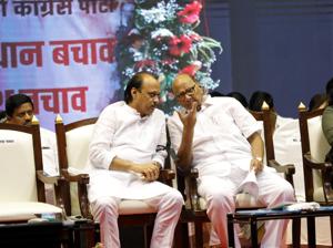 NCP leaders Ajit Pawar and Sharad Pawar.(HT FILE) NCP leaders Ajit Pawar and Sharad Pawar.(HT FILE)