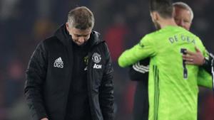 Manchester United manager Ole Gunnar Solskjaer reacts after the match(Action Images via Reuters) Manchester United manager Ole Gunnar Solskjaer reacts after the match(Action Images via Reuters)