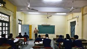 Students said they had complained about the ‘shiksha mitra’ to the school staff but no action was taken in the matter.(HT File / Photo used for representational purpose only) Students said they had complained about the ‘shiksha mitra’ to the school staff but no action was taken in the matter.(HT File / Photo used for representational purpose only)
