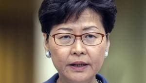 Hong Kong leader Carrie Lam.(Bloomberg) Hong Kong leader Carrie Lam.(Bloomberg)