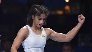 Vinesh Phogat of India(AP) Vinesh Phogat of India(AP)