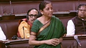 The finance minister told the Rajya Sabha today that the country’s economic growth may be down but it is not a situation of recession yet.(Photo: ANI/ Screengrab) The finance minister told the Rajya Sabha today that the country’s economic growth may be down but it is not a situation of recession yet.(Photo: ANI/ Screengrab)