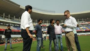 FIFA delegation at Vivekananda Yuba Bharati Krirangan Stadium (VYBK) in Kolkata(FIFA) FIFA delegation at Vivekananda Yuba Bharati Krirangan Stadium (VYBK) in Kolkata(FIFA)