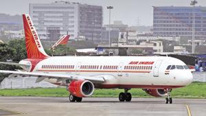An Air India aircraft photographed at Mumbai International Airport. (ABHIJIT BHATLEKAR/MINT) An Air India aircraft photographed at Mumbai International Airport. (ABHIJIT BHATLEKAR/MINT)