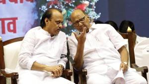 NCP chief Sharad Pawar and his nephew Ajit Pawar. NCP chief Sharad Pawar and his nephew Ajit Pawar.